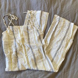 Hurley Tie Shoulder Wide Leg Jumpsuit